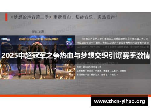 2025中超冠军之争热血与梦想交织引爆赛季激情