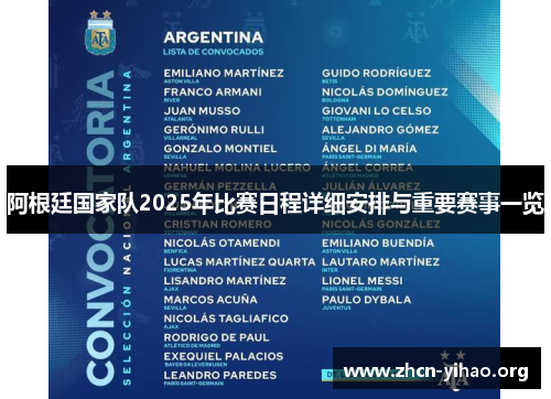 阿根廷国家队2025年比赛日程详细安排与重要赛事一览